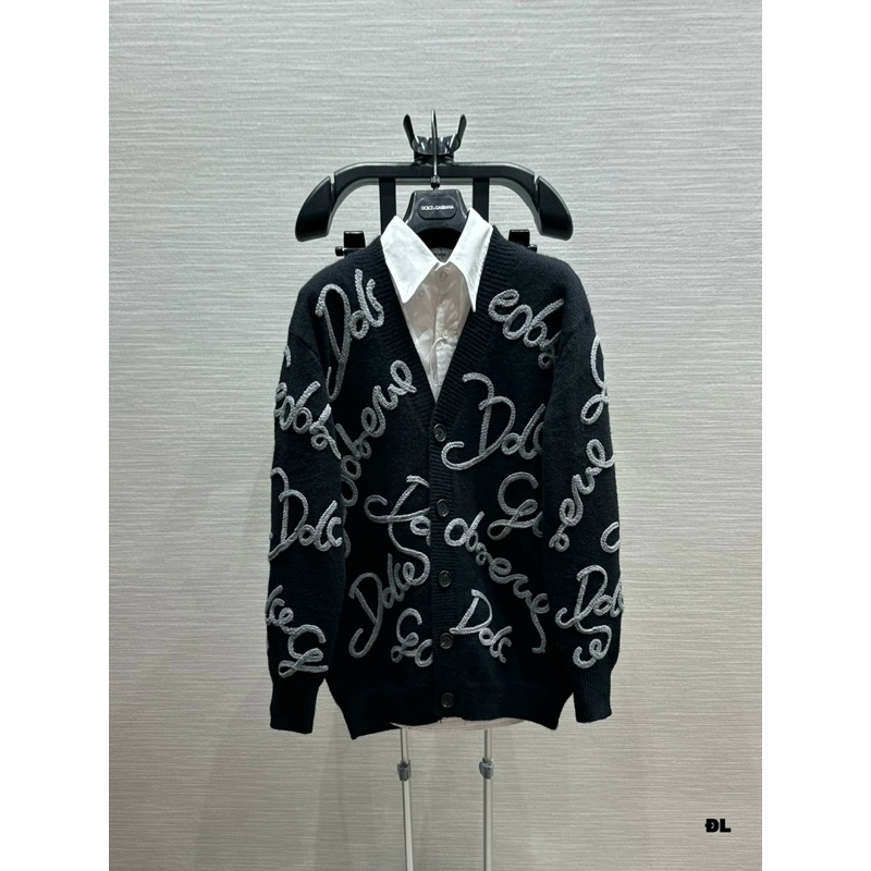 Áo Cardigan - Dolce Gabana - DG CDG len thêu chữ nổi new 2023