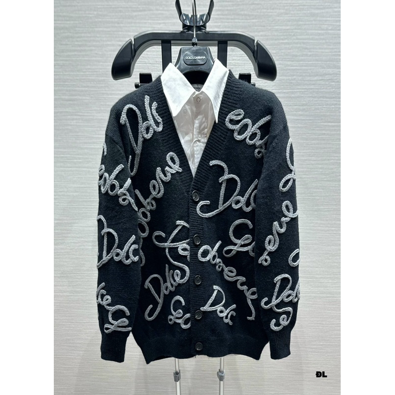 Áo Cardigan - Dolce Gabana - DG CDG len thêu chữ nổi new 2023