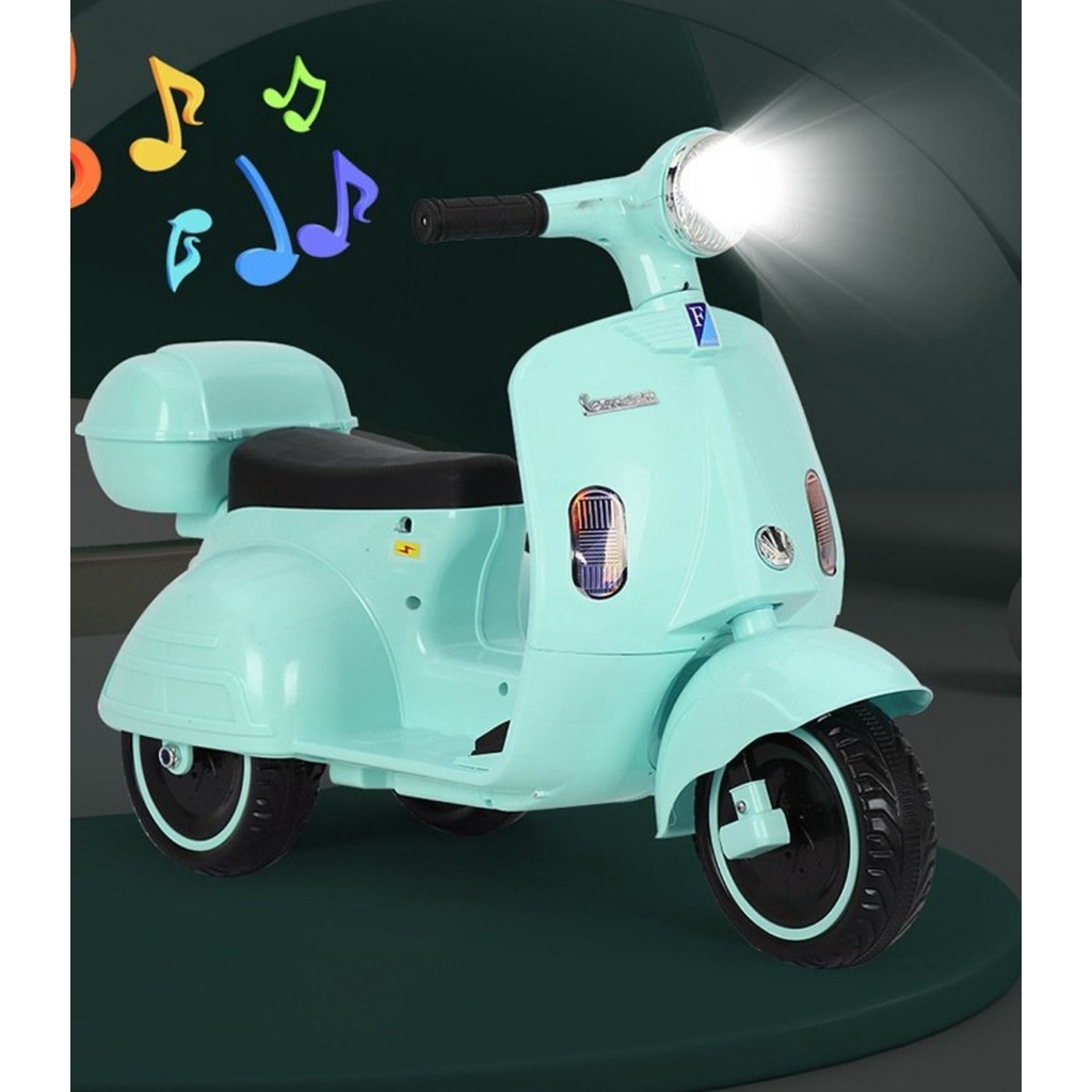 Xe máy vespa cho bé Xe máy điện trẻ em sử dụng chân ga,M