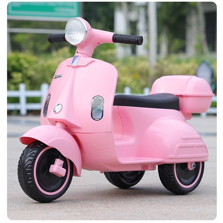 Xe máy vespa cho bé Xe máy điện trẻ em sử dụng chân ga,l