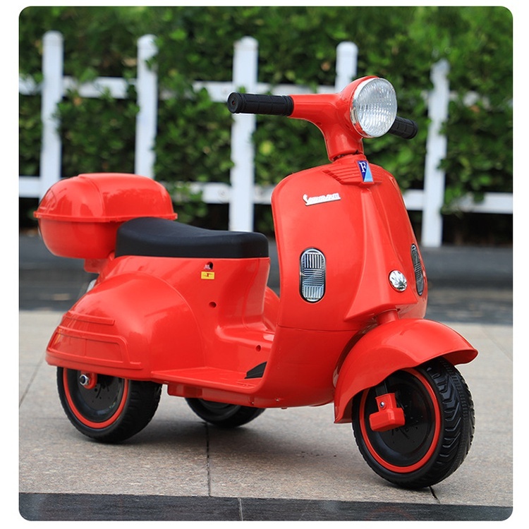Xe máy điện trẻ em Q518 cao cấp - Xe máy Vespa điện sang chảnh cho bé