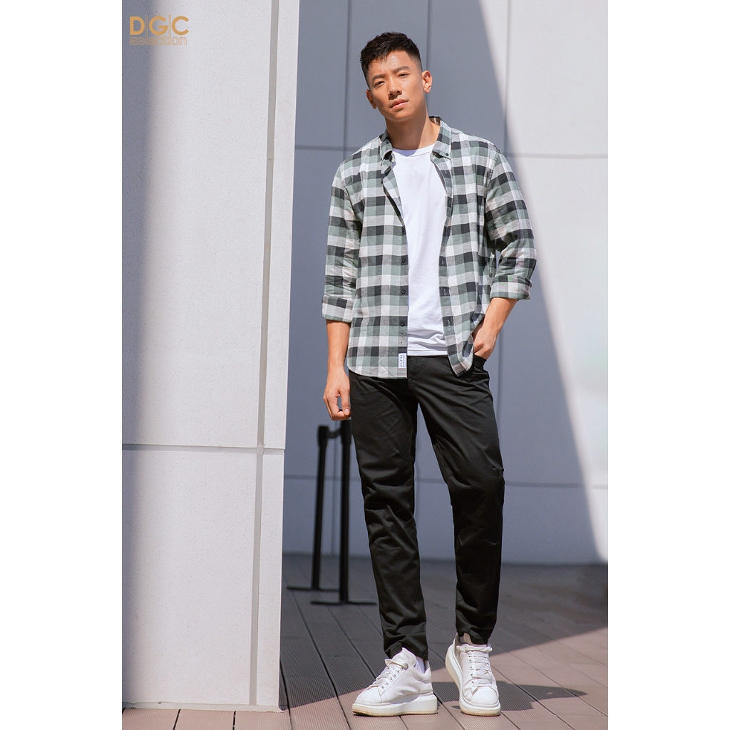 Áo sơ mi Nam dài tay vải cào bông DGCs - SASDBC29M