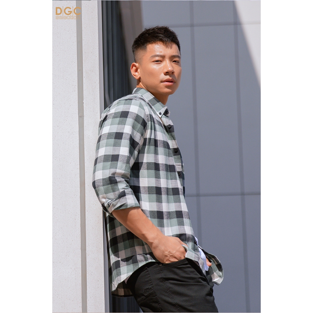 Áo sơ mi Nam dài tay vải cào bông DGCs - SASDBC29M