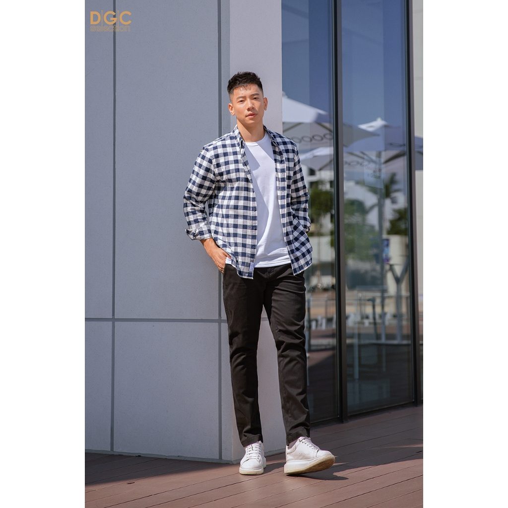 Áo sơ mi Nam dài tay vải cào bông DGCs - SASDBC29M