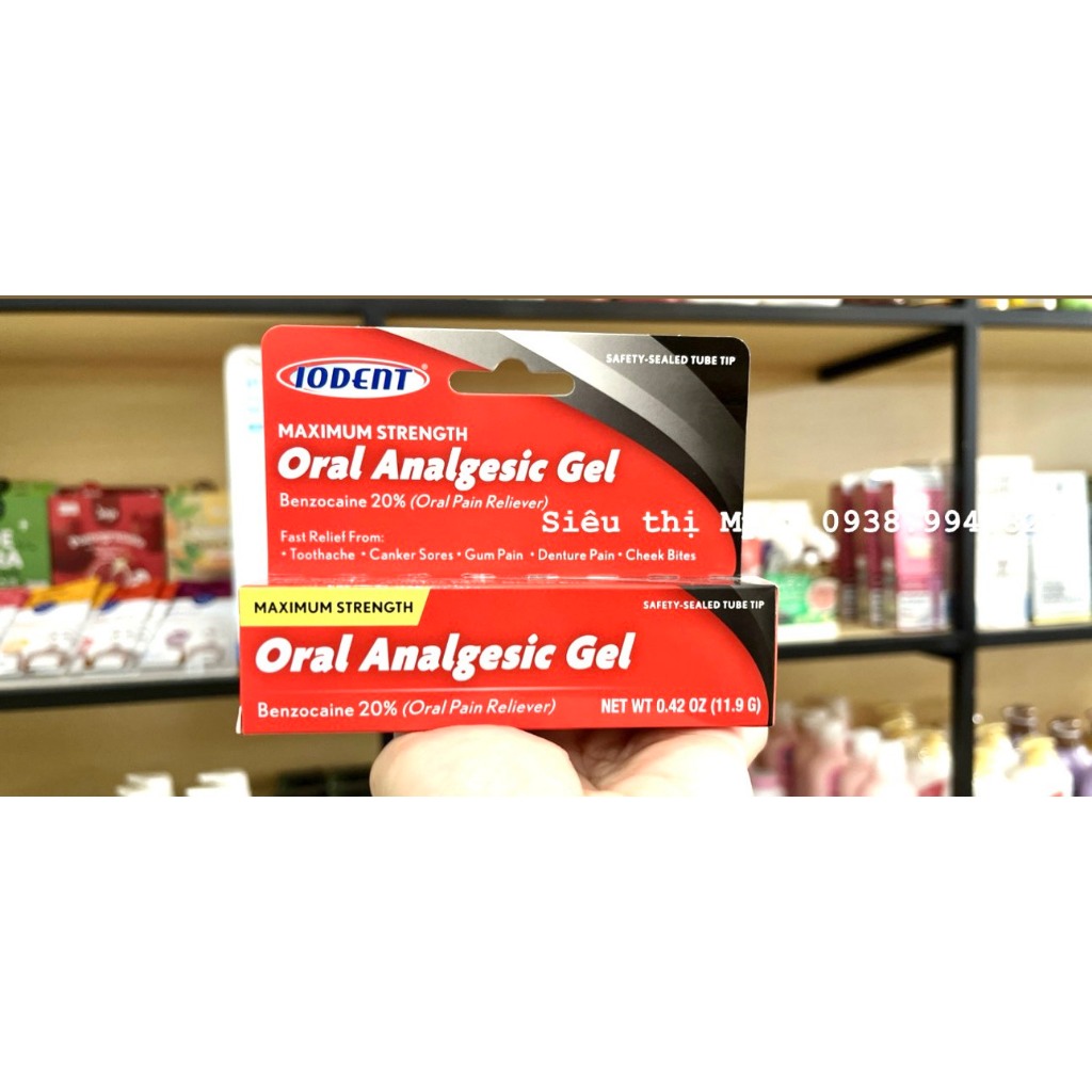 Gel giảm nhiệt miệng, nhiệt lưỡi, sưng nướu ORAL ANALGESIC Tuýp 11.9g