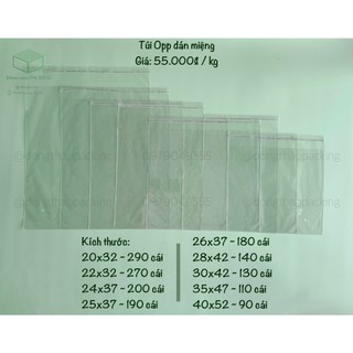 1kg túi opp dán miệng