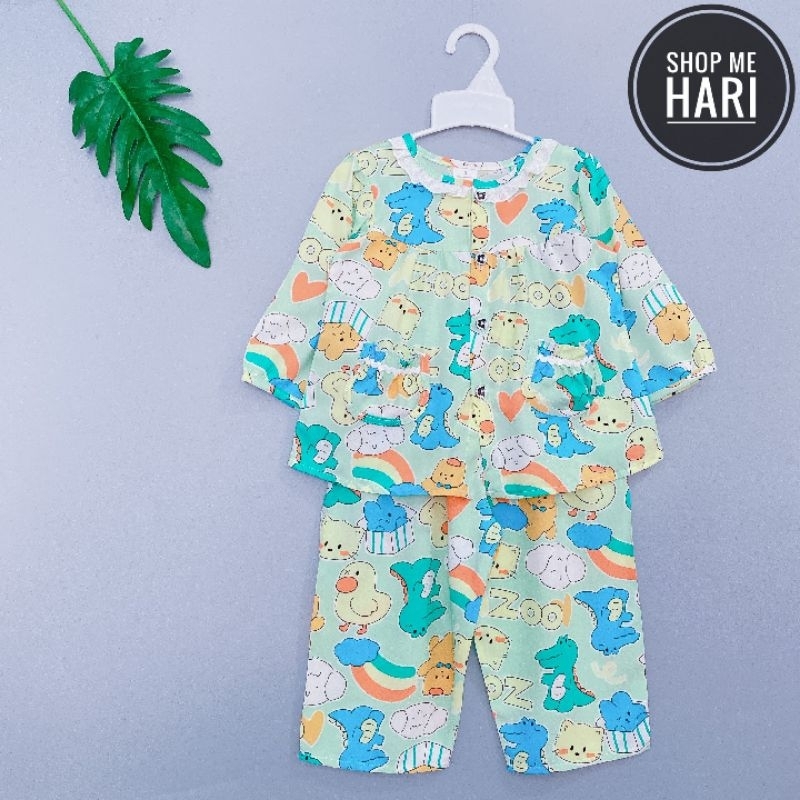 Bộ tole tay dài quần dài cài nút giữa