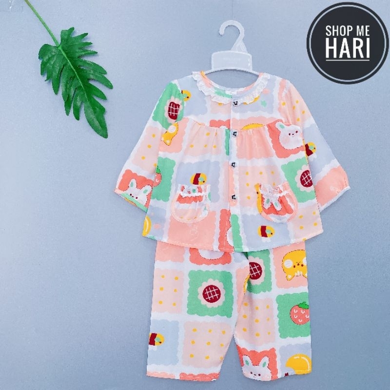 Bộ tole tay dài quần dài cài nút giữa