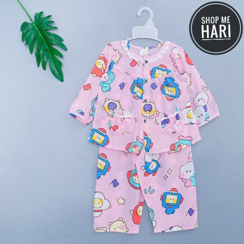 Bộ tole tay dài quần dài cài nút giữa