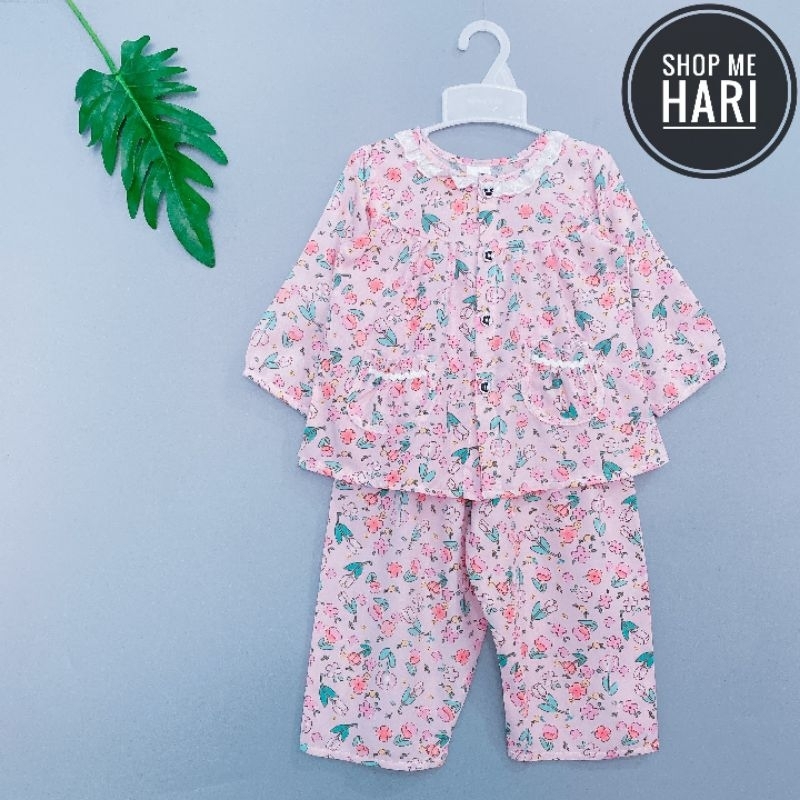 Bộ tole tay dài quần dài cài nút giữa