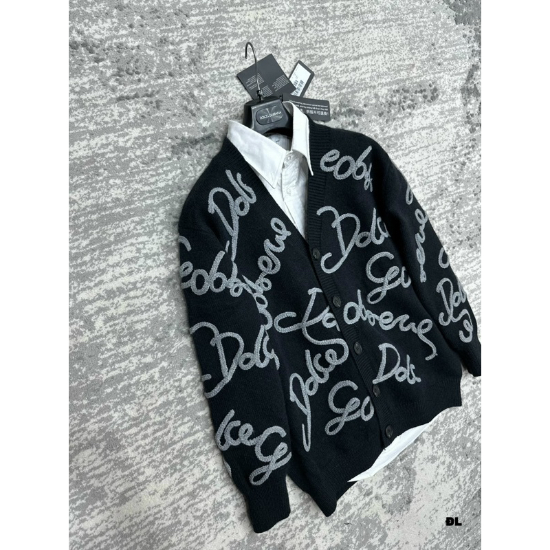Áo Cardigan - Dolce Gabana - DG CDG len thêu chữ nổi new 2023
