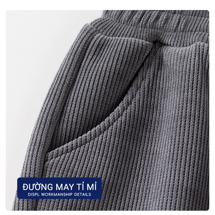 Quần nỉ cho bé WELLKIDS quần dài trơn bé trai thu đông 2023