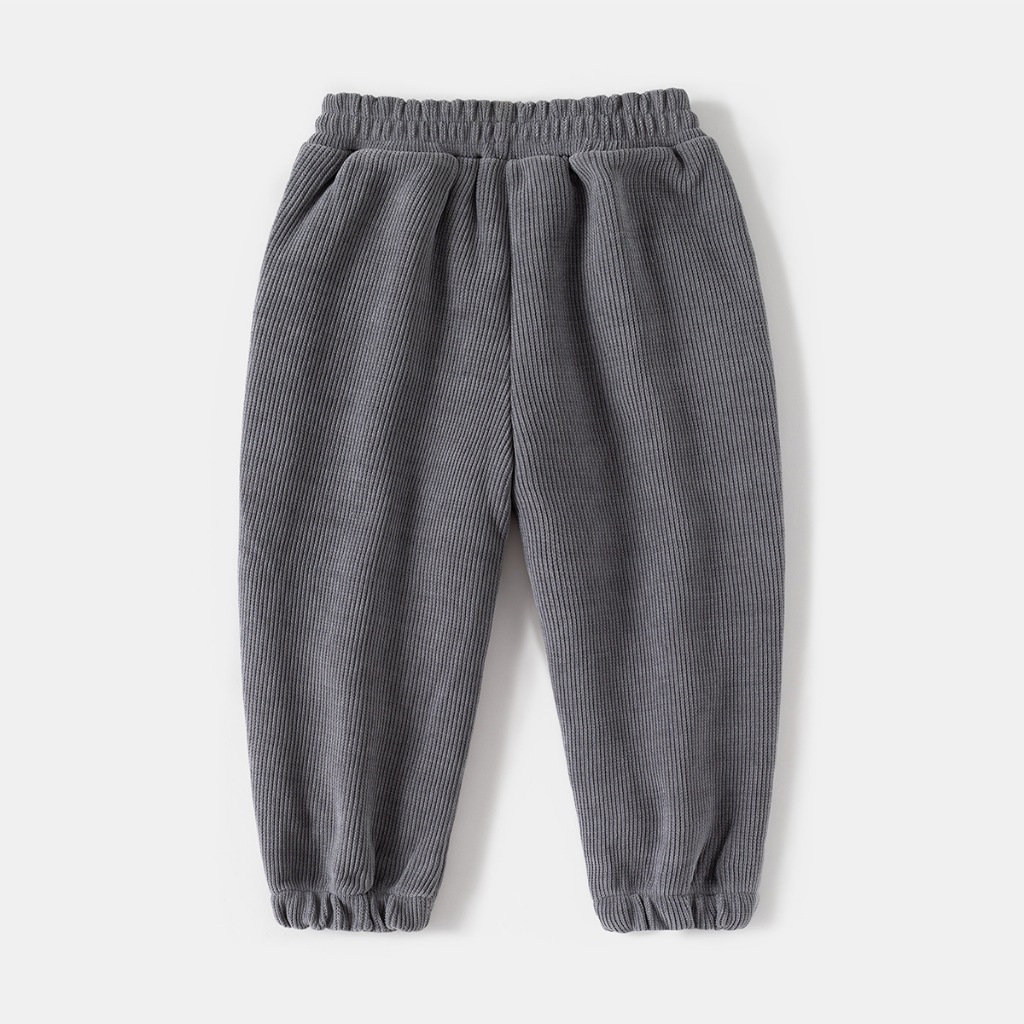 Quần nỉ cho bé WELLKIDS quần dài trơn bé trai thu đông 2023