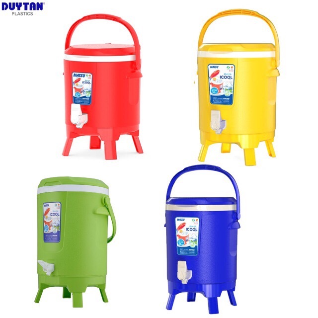 Bình đá Icool có vòi rót nhựa Duy Tân, bình đá giữ nhiệt từ 6 - 20 Lít