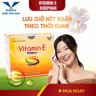 Vitamin E Bidiphar - Đẹp Da, Chống Lão Hóa - Hộp 100 Viên