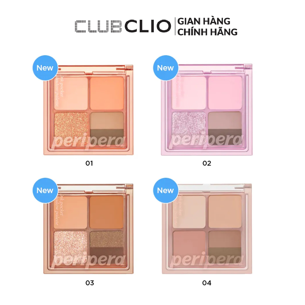 [NEW] Bảng Phấn Mắt Nhũ Peripera Ink Pocket Shadow Palette (6.4G)