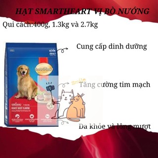 THỨC ĂN CHO CHÓ LƠN SmartHeart Vị Thịt Bò Nướng 400g