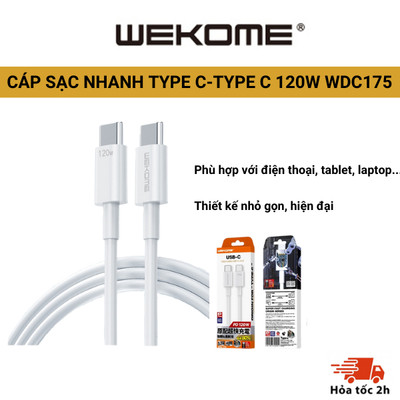 [ 120W ] Cáp sạc siêu nhanh 120W  , WDC175 hỗ trợ truyền dữ liệu, phù hợp cả điện thoại, máy tính bảng, laptop,...