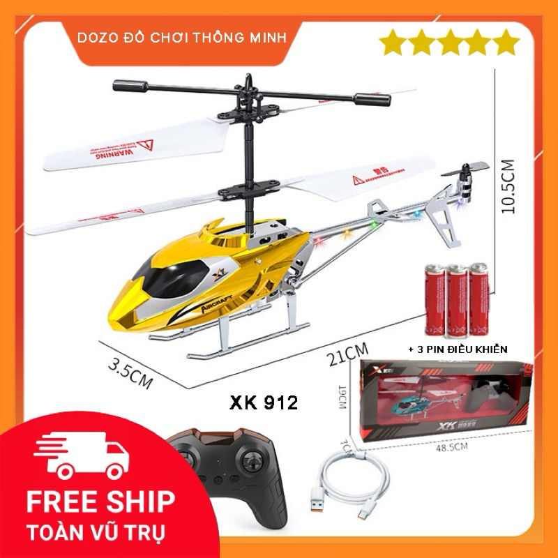 Máy bay điều khiển từ xa xk912, máy bay đồ chơi trực thăng điều khiển từ xa nhựa abs, xoay 360 độ ch