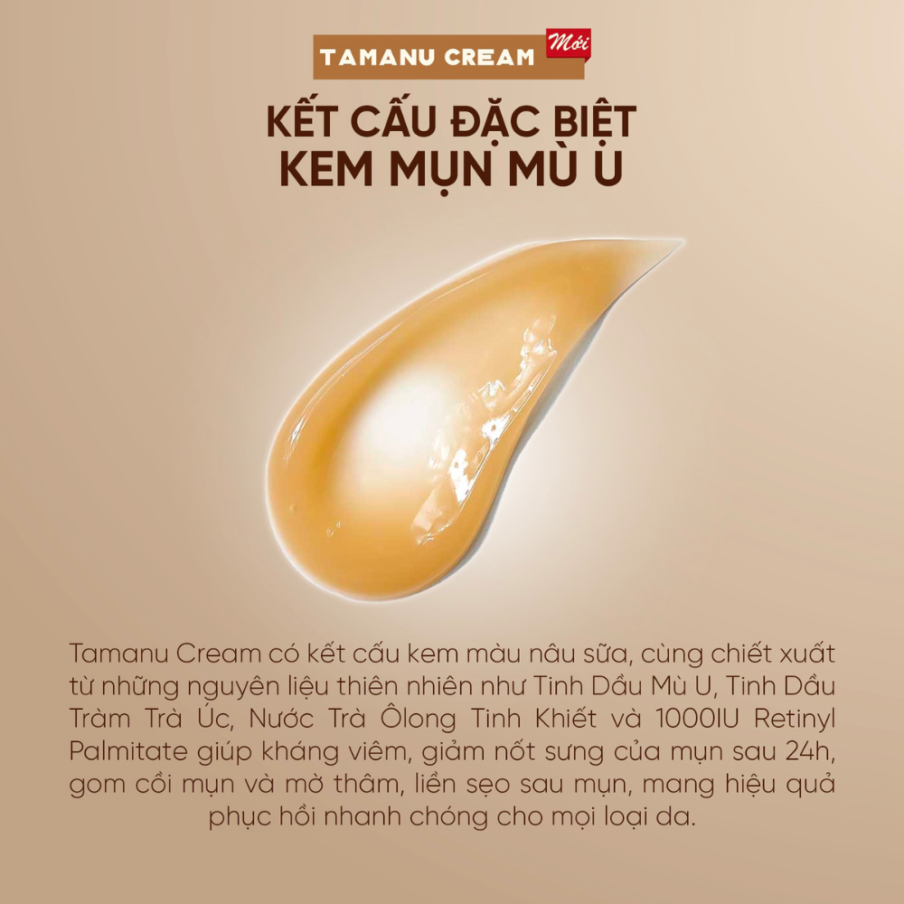 Bộ 2 kem mụn Mù U - Tamanu Cream, Sữa rửa mặt Olong Gel Dr.Luvis