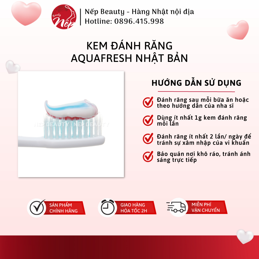 Kem đánh răng Aquafresh Nhật Bản 140g - Nepbeauty