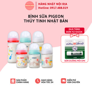 Bình Sữa Pigeon thủy tinh chịu nhiệt Nhật Bản 160ml 240ml