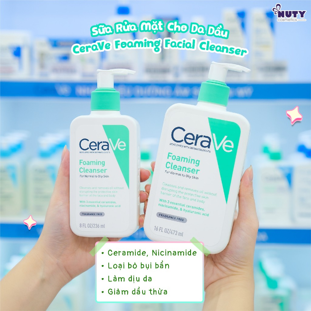 Sữa Rửa Mặt CeraVe Foaming Facial Cleanser