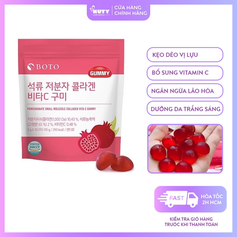 Kẹo Dẻo Collagen Hàn Quốc BOTO GUMMY (30 viên/túi)