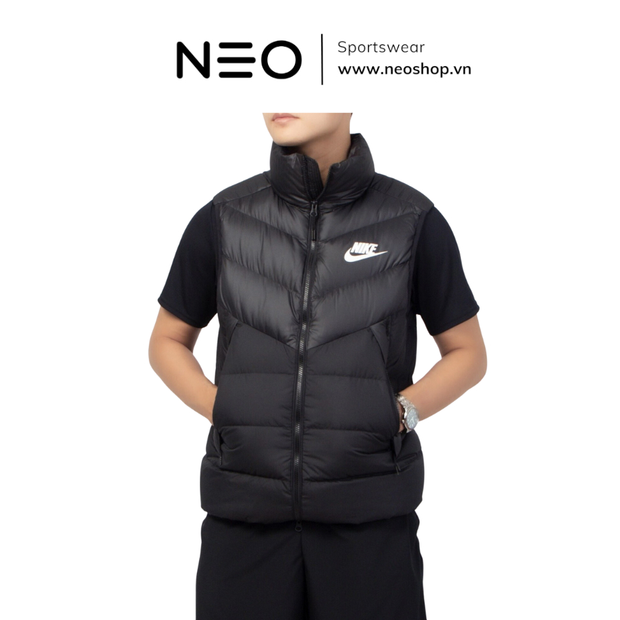 Áo phao_NlKE Winter New Stand Collar Casual Jacket - Đen