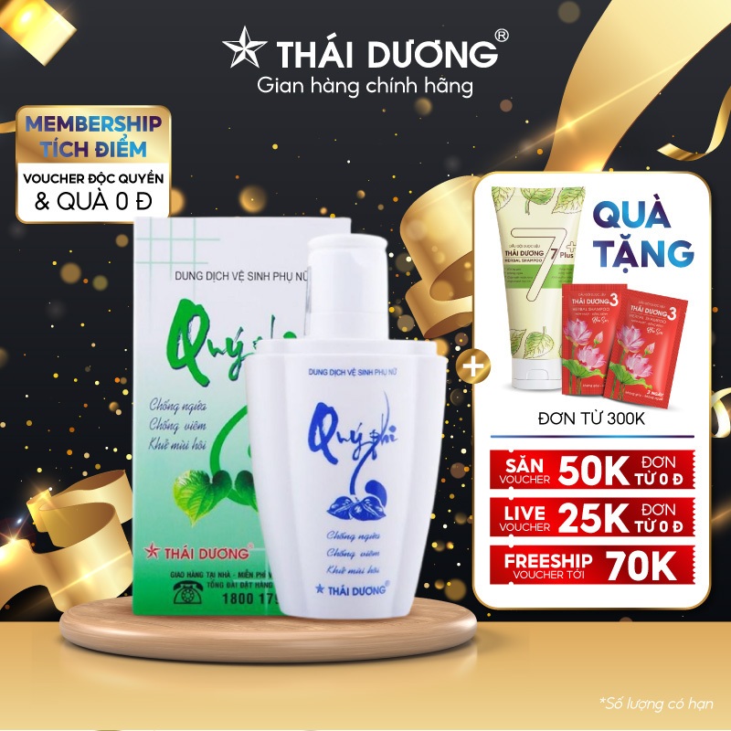 Dung dịch vệ sinh phụ nữ Quý Phi 120ml - Sao Thái Dương