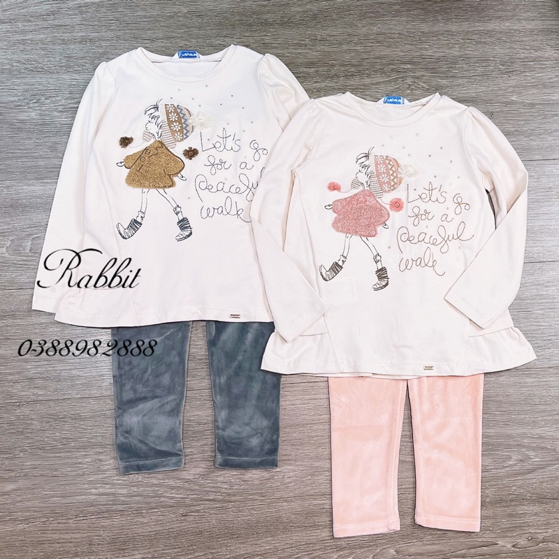 Bộ Mayoral cô gái quần nhung