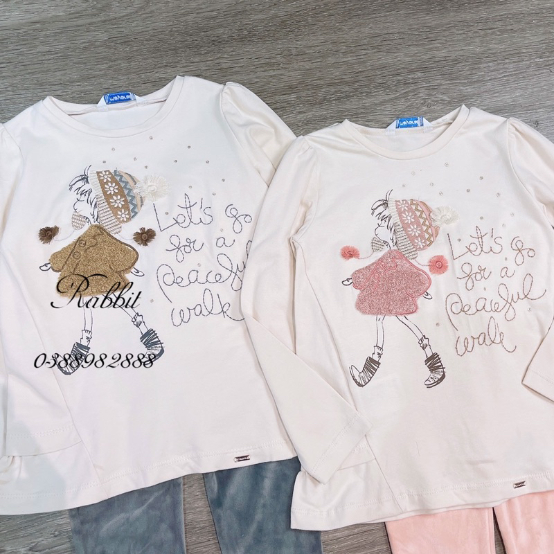 Bộ Mayoral cô gái quần nhung