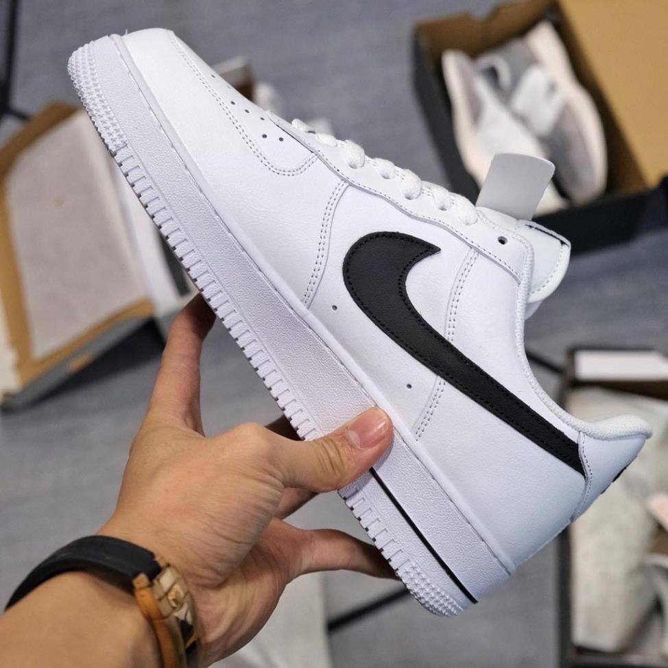 Giày_Nike Air Force 1 vệt đen, giày Af1 White Black bản chuẩn đế Air Đủ Size Nam Nữ. Full box bill