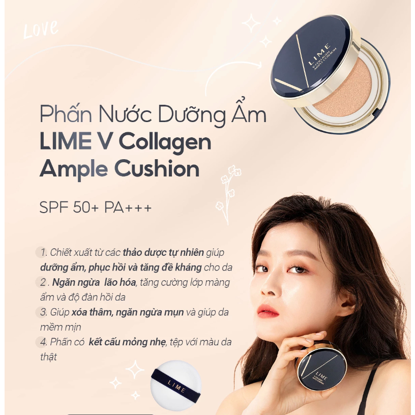 Phấn Nước Lime V Collagen Ample Cushion 20g