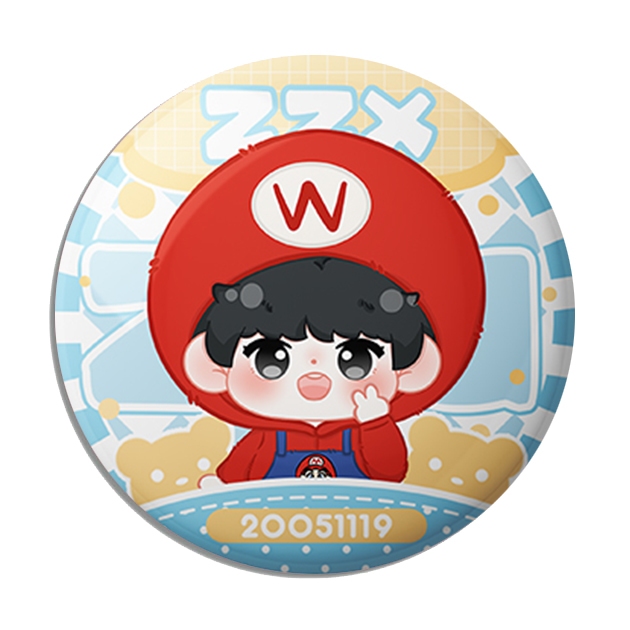 Huy hiệu CHU CHÍ HÂM TÔ TÂN HẠO GIA TỘC TF cài áo in hình idol thần tượng cpop dễ thương xinh xắn