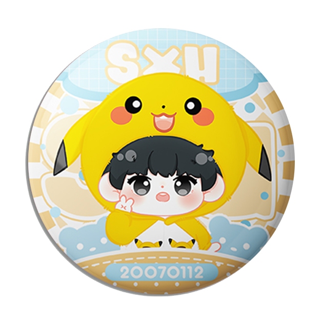 Huy hiệu CHU CHÍ HÂM TÔ TÂN HẠO GIA TỘC TF cài áo in hình idol thần tượng cpop dễ thương xinh xắn