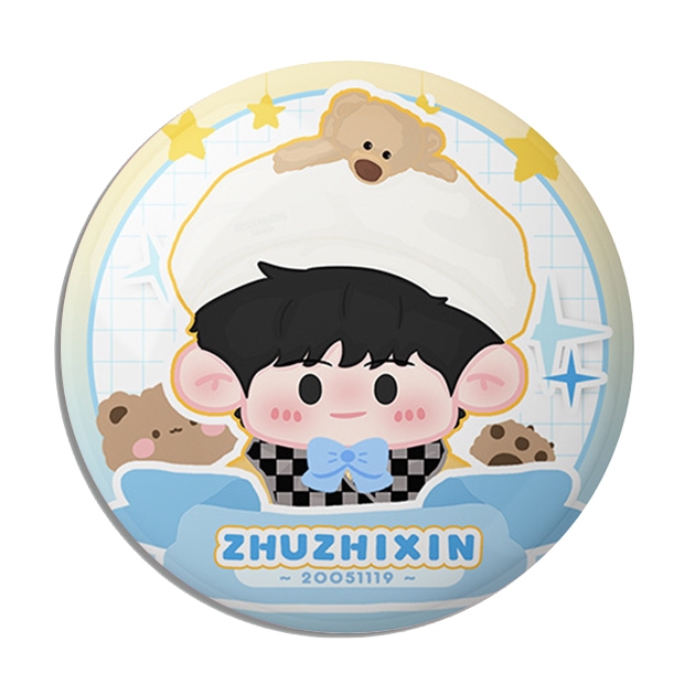 Huy hiệu CHU CHÍ HÂM TÔ TÂN HẠO GIA TỘC TF cài áo in hình idol thần tượng cpop dễ thương xinh xắn