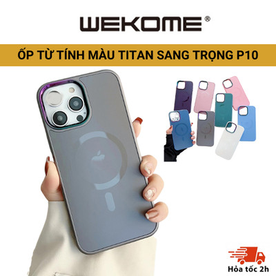 Ốp điện thoại chống bẩn từ tính loại xịn có viền camera kim loại màu titan tự nhiên P10 KOLEAD13 14 15 Pro 15 Promax