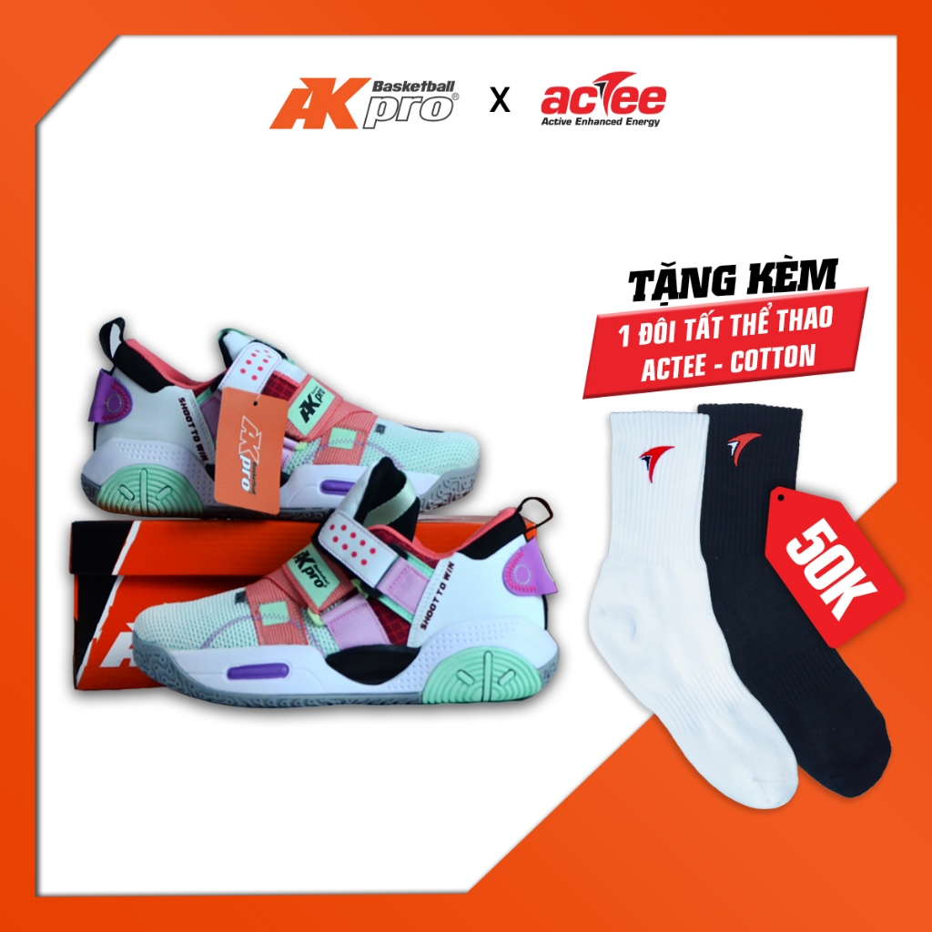 Giày Bóng rổ AKpro AS021 màu Xanh - Chính hãng