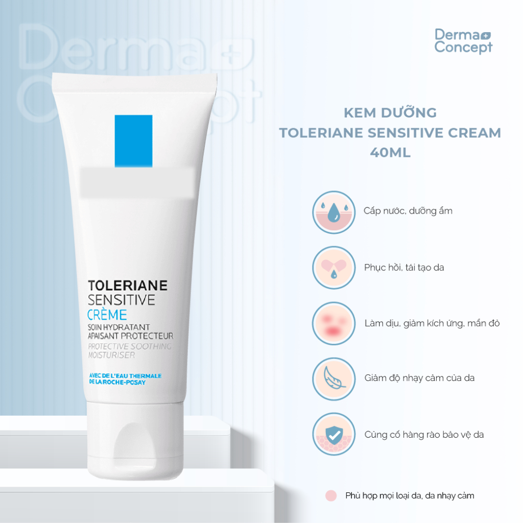 Kem dưỡng La Roche-Posay Toleriane Sensitive Cream cấp nước, làm dịu và bảo vệ da nhạy cảm 40ml