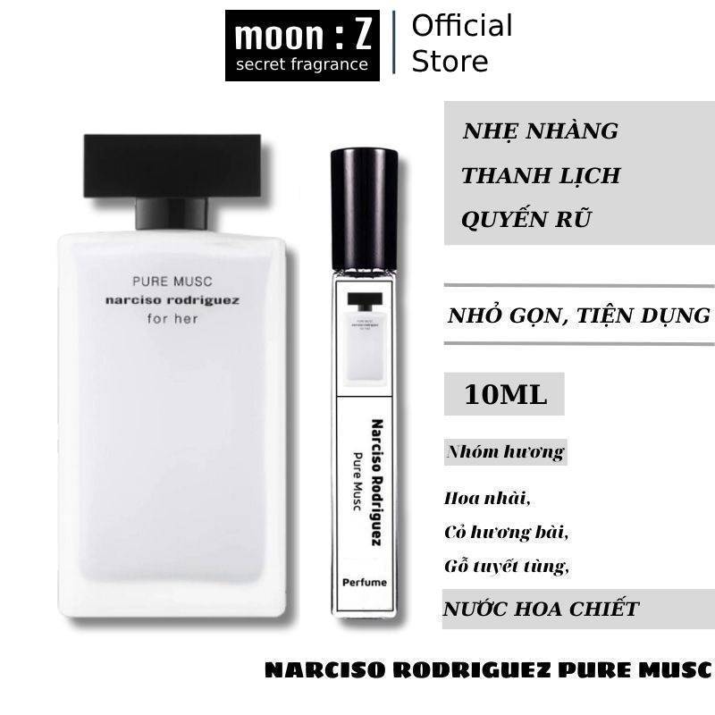 Nước hoa nữ narciso trắng Pure Musc chiết 10ml chính hãng thơm lâu, dầu thơm nữ lưu hương lâu quyến rũ dịu nhẹ . . .