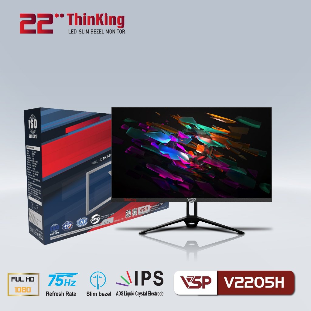 Màn Hình VSP V2205H 22" IPS Đen