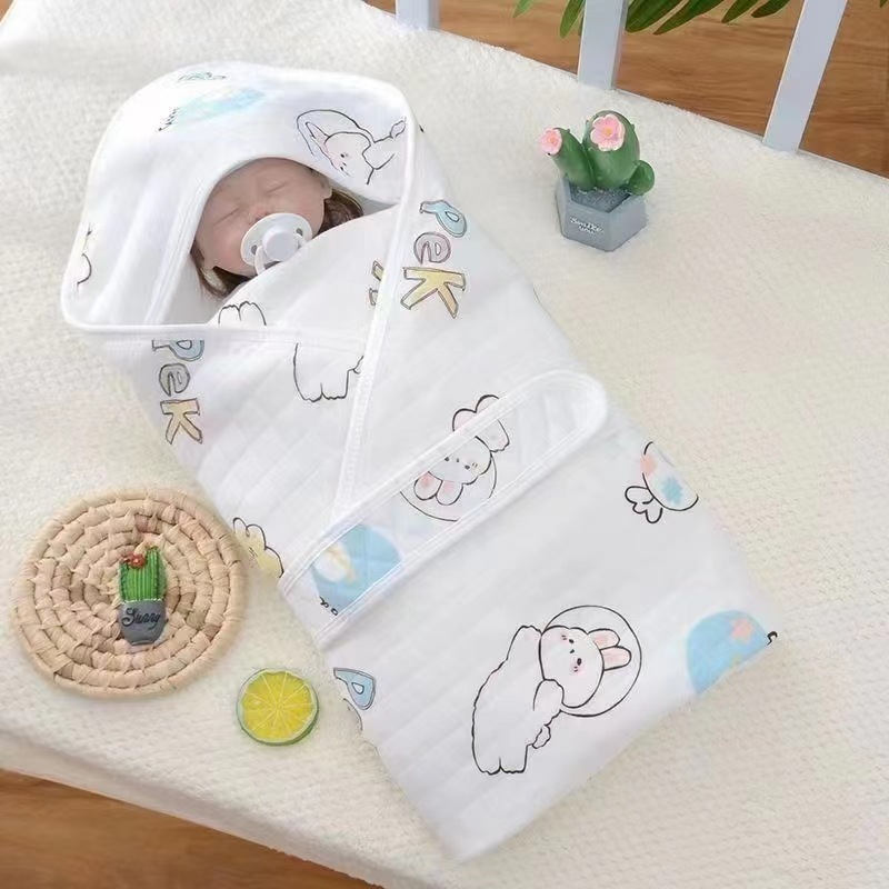 Khăn Ủ Có Đai BellyButton Mùa Hè Cho Bé Sơ Sinh 0 - 1 Tuổi, Chất Liệu 100% Cotton Dễ Dàng Giặt Sạch