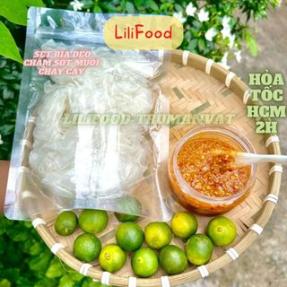 Bánh tráng phơi sương - set bánh tráng phơi sương chấm muối sốt siêu cay- cay bá cháy siêu ngon lilifood