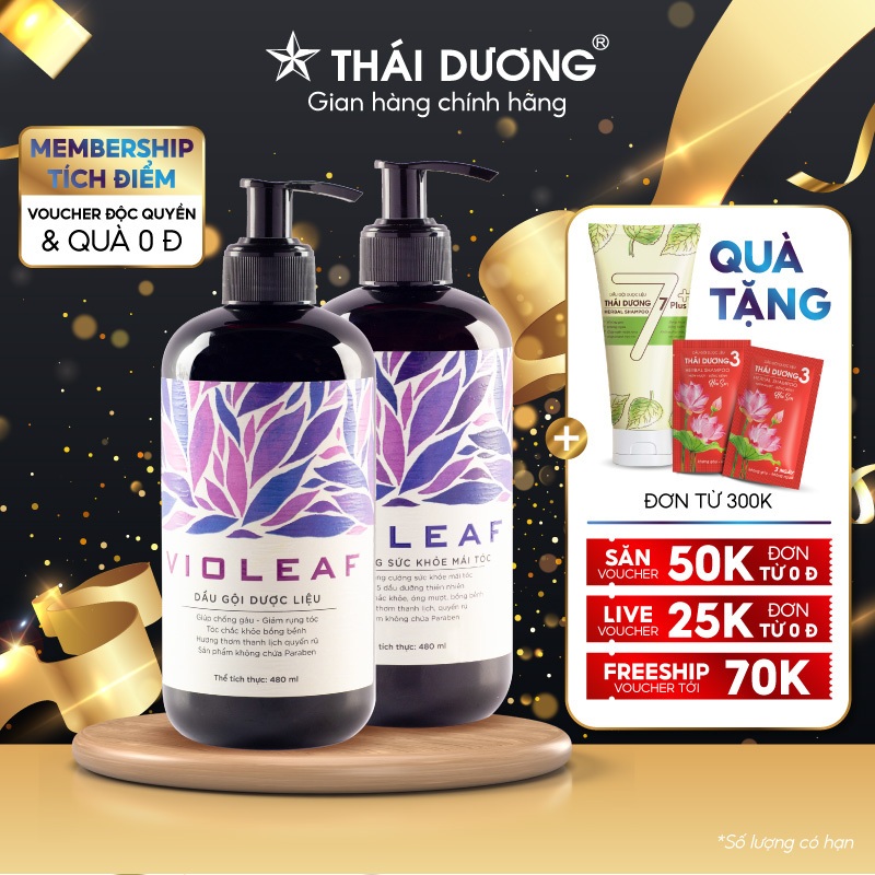 Bộ dầu gội & dầu xả Violeaf 480ml - Sao Thái Dương