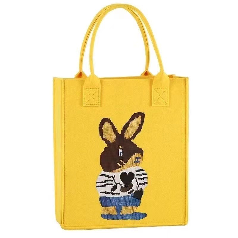 Túi đựng hộp cơm hoạt hình nhiều mẫu quai xách, túi vải tote in hình