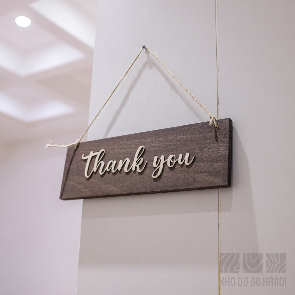 Bảng gỗ treo cửa trang trí , có kèm dây treo vintage y hình xinh xắn - Khodogohanoi