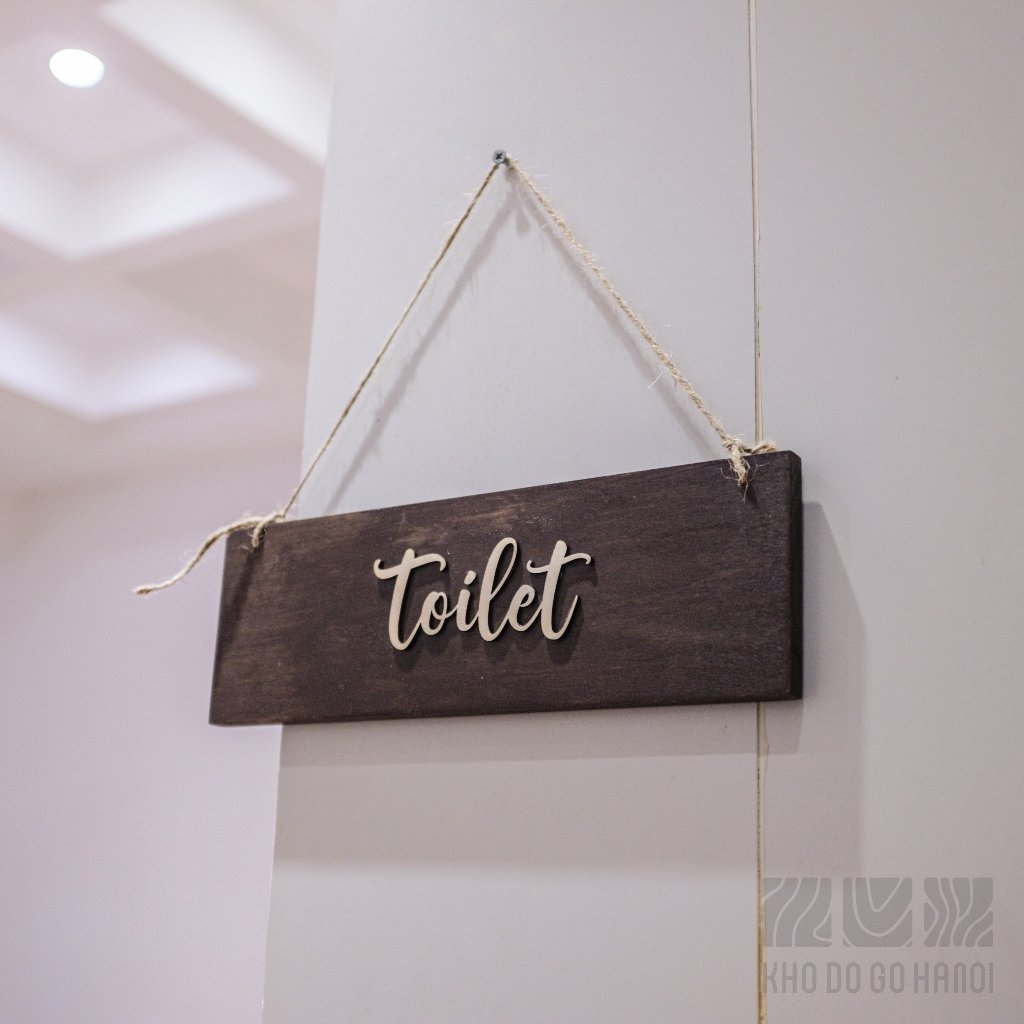 Bảng gỗ treo cửa trang trí , có kèm dây treo vintage y hình xinh xắn - Khodogohanoi