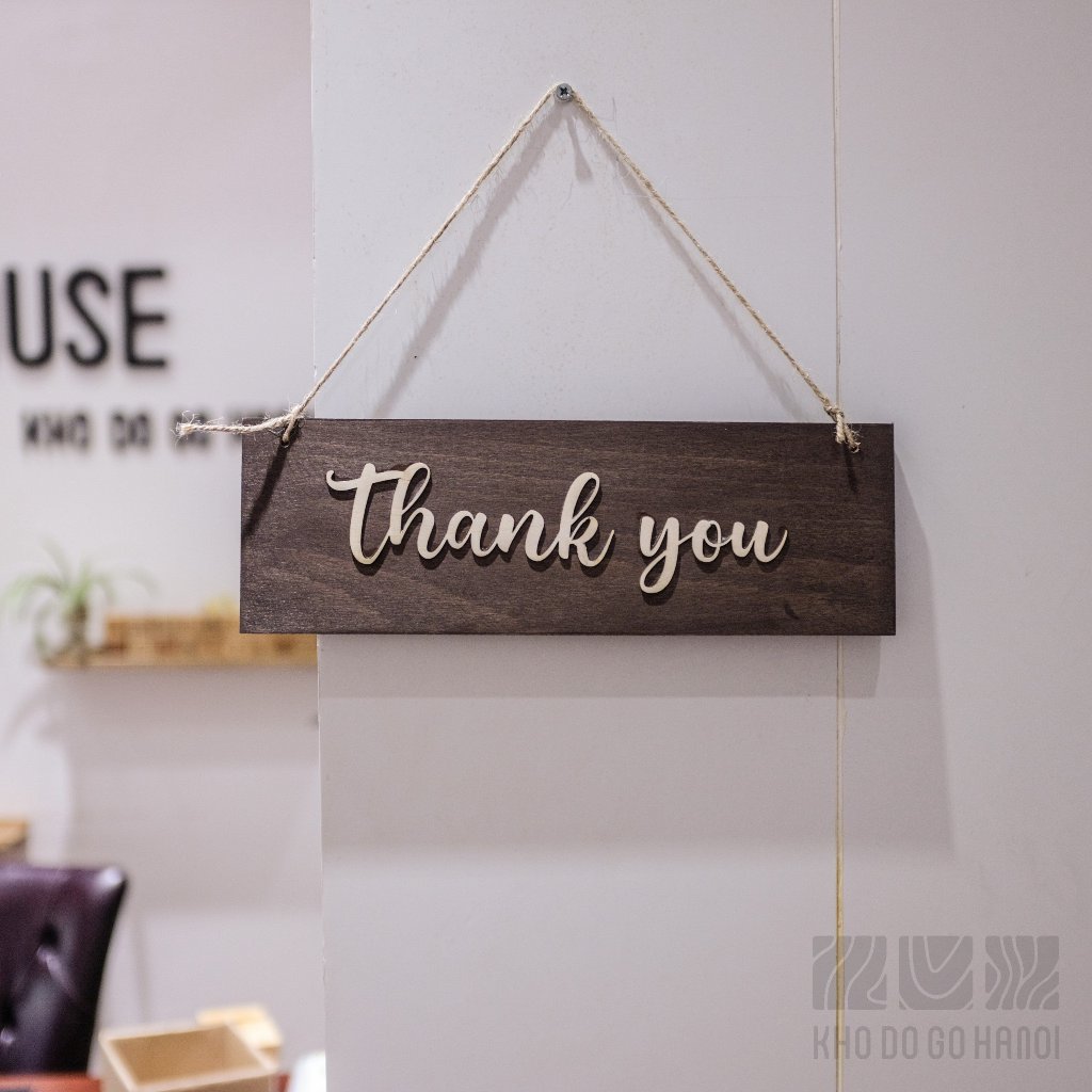 Bảng gỗ treo cửa trang trí , có kèm dây treo vintage y hình xinh xắn - Khodogohanoi