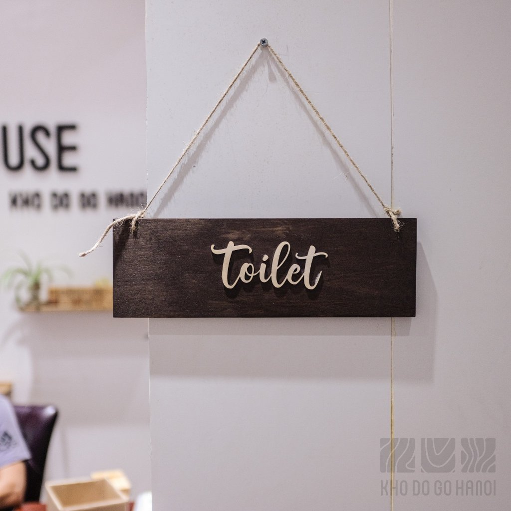Bảng gỗ treo cửa trang trí , có kèm dây treo vintage y hình xinh xắn - Khodogohanoi